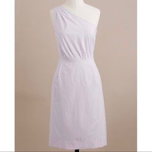 JCrew one shoulder Poplin Bridget dress